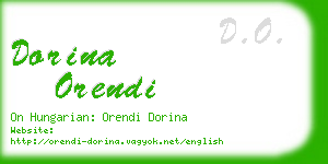 dorina orendi business card